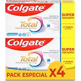 Colgate Total Active Prevention Whitening Toothpaste 2x75ml | Fights the Main Causes of Oral Health Problems | 24h Antibacter