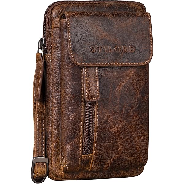 STILORD 'Mikael' Borsa A Petto In Pelle Per Uomo 3-in-1 - Marsupio, Tracolla, Porta Smartphone - Elegante E Pratica