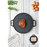 Acar Diamante D&ouml;k&uuml;m &Ccedil;ift Taraflı Izgara - G&ouml;zleme Tavası - 34 cm
