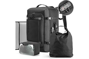 Kingsons Carry on Backpack,Flight Approved 40L Travel Backpacks Daypack College Office Backpack Fits up to 17.3" Laptop for Men&Women