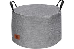 AWAHITAWA Fire Pit Cover for For Solo Stove Yukon 29 Inch, Waterproof Solo Stove Shelter Accessories, Firepit Covers Round Outdoor (Grey)