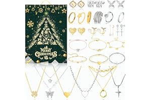 ‎SINGTIS Schmuck Adventskalender 2025 für Mädchen & Frauen – luxuriöser Modeschmuck mit 24 edlen Überraschungen: Armband, Halskette, Ohrringe & Ringe – Weihnachtskalender Geschenk für Teenager & Damen