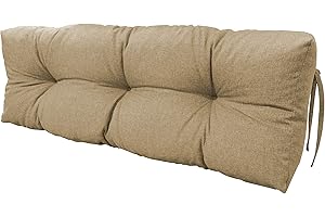‎CHILLY PILLEY chilly pilley Palettenauflage Schaumflocken palettenkissen Palettenpolster Palettenmöbel Palettensofa Rückenlehne Sitzkissen Seitenkissen Set (Rückenkissen 120 x 50 Beige)