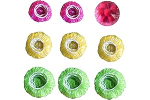 LOOPUNK 60 piezas Cubierta protectora alimentaria Elastica Tapa de Plástico Reutilizables y Coloridas Cubiertas de Alimentos para Conservación de Verduras o Almacenamiento de Color