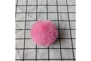 BrightGlow - Pompones de piel sintética (60 mm, 20 unidades), color rosa