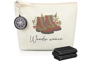 Namalu 4 Pcs Cadeaux de Randonnée Coussin de Siège Pliable et Imperméable Boussole Sac Suspendu en Toile Poncho de Pluie Accessoires de Randonnée pour Femme Parfaits pour Pique-Niques