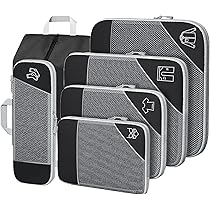 Set 5 Cubi Comprimibili Per Viaggi - Organizzatore Valigia Ultraleggero, Lavabile, Risparmia Spazio - Foto 6