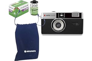 AgfaPhoto Kit Appareil Photo analogique 35 mm avec Film + Batterie Noir