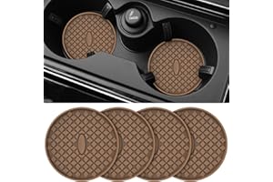 STLIAN Car Cup Coasters [4 Pack] Silicone Cup Holders Mats, Non-Slip Recessed Car Interior Accessories Coffee