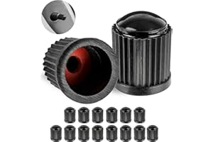 YOUR DAY MATE Tappo Valvola in ABS, 16 pezzi, in Nero, tappi copripolvere con guarnizione per valvole auto, moto, rimorchi e biciclette, tappi per auto gomme, tappino bici, cappuccio valvola, tappi pneumatici auto