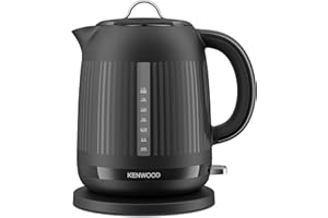 Kenwood Dawn Electric Kettle, 360° Swivel Base, Water Level Indicator, Cord Storage, Boil-Dry Protection, removable Filter, Capacity 1.7L, ZJP09.000BK, 3000W, Midnight Black