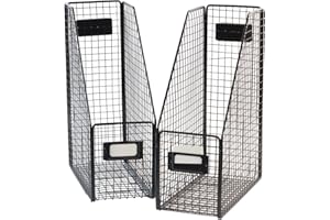 GOLDBEARUK Black Wire Minimalist Document Holder Set of 2 Mesh