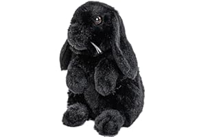 Uni-Toys - Widderkaninchen schwarz - 19 cm (Höhe) - Plüsch-Hase, Kaninchen - Plüschtier, Kuscheltier