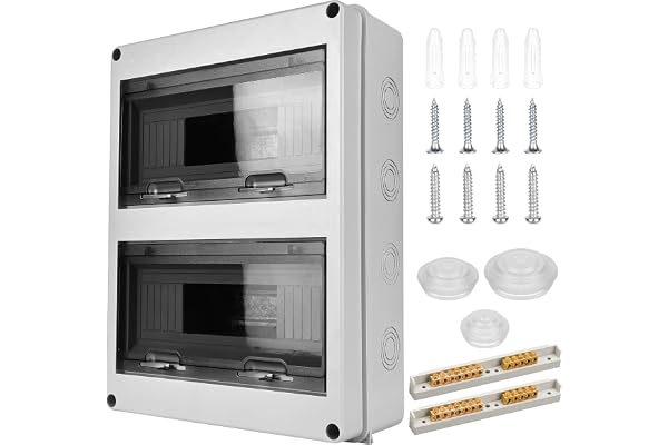 Coffret Electrique Etanche Exterieur: Boîte Etanche Electrique Exterieur IP65, Tableau Electrique 2 Rangées Etanche, Boîtier Electrique, Tableau Electrique Etanche Pour Disjoncteur Mural (24 Modules)
