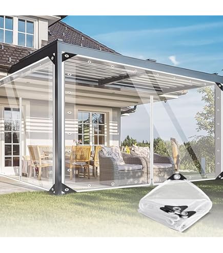 Bâche Armée Transparente Bache Plastique Exterieur Impermeable Avec