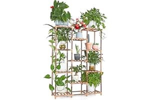 VIEWALL Étagère à Plantes en Bois Multifonction Créatif Escalier à Fleurs Décoratif pour Intérieur, Extérieur, Balcon, Salon, Bureau, Jardin, 11 Niveaux