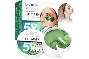 LDUMODUW Płatki pod oczy, 60 sztuk, hialuronowe, nawilżające, przeciwdziałające cieniom pod oczami, ekstrakt z alg, płatki pod oczy, pielęgnacja oczu, przeciw workom i zmarszczkom