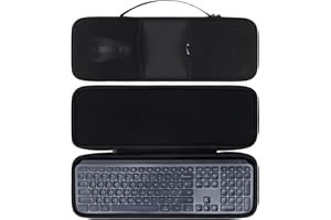 Peyyargo Dur Étui de Protection Compatible avec Logitech MX Keys Plus/MX Keys/MX Keys S Clavier (Noir)