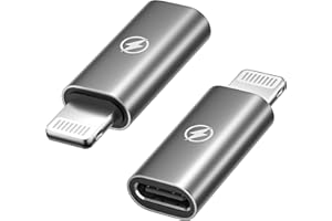 NIPOW Adattatore USB C a Lightning 2 Pezzi, Adattatore Lightning USB C Ricarica Rapida per iPhone 14 Pro 13 12 11 X XR XS, iPad Pro/Air 5, Supporta Ricarica e Sincronizzazione Dati, Non adatto per OTG/Audio