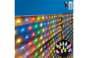 CERIAL Solarna siatka świetlna 3 x 2 m, 200 diod LED, łańcuch świetlny z pilotem zdalnego sterowania i timerem, 8 trybów pracy, do użytku na zewnątrz, na okno, wesele, do salonu (RGB)