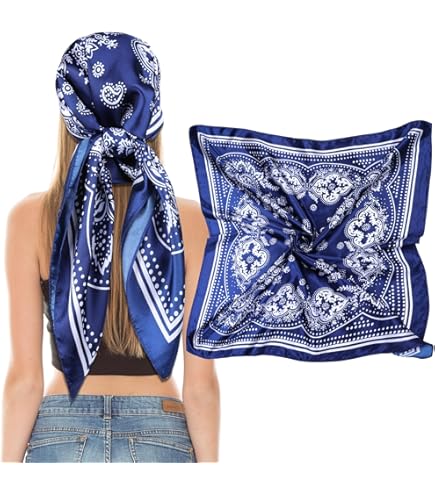 BelleVive Foulard Satin Pour Femmes, Écharpe En Soie Pour