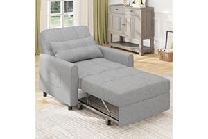 Bealife Fotel relaksacyjny, fotel do spania z regulowanym oparciem, składana sofa do spania, fotel relaksacyjny do salonu, sypialni