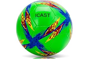 ICAST Kids Football Ball | Lightweight Size 5 Soccer Ball for Indoor&Outdoor Use for Kids | Ideal for Football Training Sessions | Suitable for Boys & Girls | Futsal Ball Alternative