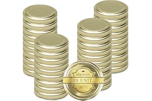 ESPIRITO REBELDE Tappi metallici universali 77 mm - 50 unità: coperchi per barattoli di conserve e marmellata, coperchio universale, coperchio di ricambio