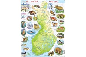 Larsen K75 Finnland Physisch mit Tieren, Finnisch Ausgabe, Rahmenpuzzle mit 78 Teilen