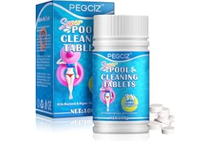 ZOXPM Chlorine Tablets for Swimming Pool 100Pcs Pool Cleaning Tablets for Spa Hot Tub Bathtubs Swimming Pool Instant Multifunction Chlorine Tablets