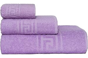 nice homeit Set Asciugamano Viola in 100% Cotone Misura extra large- Set di Asciugamani per Bagno-Morbidi ed Altamente Assorbenti- Made in Italia…