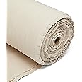 100% Cotton Fabric 60 Inch 150cm Wide 150GSM Material for Sewing, Dressmaking, Quilting, Curtain Linings, Pillowcases & Totes Fabric by The Half Metre by Discount Fabrics LTD(Natural, 1m)