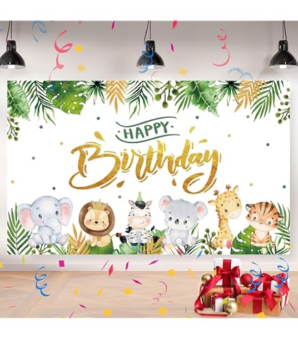 Kit De Vaisselle Jetable Jungle Safari 41 Pièces - Assiettes, Serviettes, Nappe - Idéal Baby Shower, Anniversaire Garçon, Noël, Fêtes Enfants