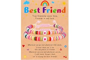 Esmoly 2 Piezas Pulsera Mujer Bracelet Pulsera Amistad Amigas Mejor Amiga BFF Ajustable Navidad Regalos Originales Para Mujer Niña