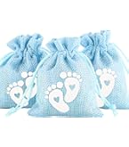 JZK 24 Bleu Douche De Bébé Faveur Boîte Garçon Sweet Box Pour Fête D