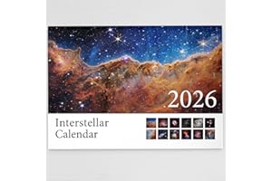 HAGUE 2026 Interstellar Calendar Featuring Beautiful Imagery Captured By The James Webb Telescope - Includes All UK & World Holidays & Dates Included | Perfect Christmas Calendar for the Home and Office