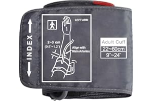 Extra Large Blood Pressure Cuff -6 Connectors, ELERA Replacement Extra Large Cuff Applicable for 22-60CM Big Arm, Compatible with Omron BP Monitors