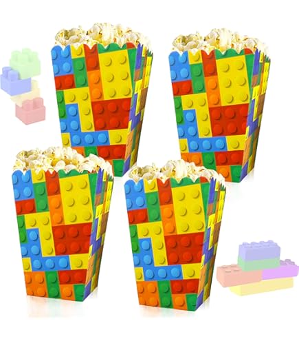 Set Stoviglie Compleanno A Tema Blocchi - 16 Porzioni, Con Piatti, Tazze, Tovaglioli E Tovaglia - Foto 2