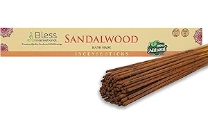 BLESS INTERNATIONAL Bless-White-Sage-Incense-Sticks 100%-Natural-Handmade-Hand-Dipped-Incense-Sticks Organic-Chemicals-Free For-Purification-Relaxation-Positivity-Yoga-Meditation The-Best-Woods-Scent (25 Sticks (40GM))
