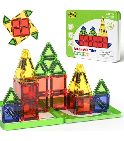 MAGNIKON Mattoncini Magnetici Di Ricambio - Triangolo Isoscele - Giocattoli Educativi Per Bambini 3+ Anni, Compatibili, Design Austriaco