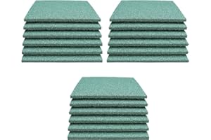 LANDGRID 18x Fallschutzmatten 50x50x4cm Grün Gummimatte Platten Gymnastik Fitness Pool Kinder