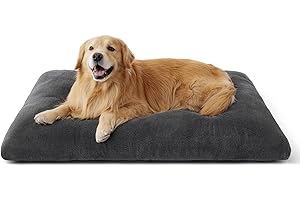 BEDSURE Hundebett Waschbar Extra Groß - XXL Hundekissen Bett Beruhigende Hundematratze mit Rutschfestem Boden, XL Hund Warmes Kissen für Große Haustiere, Grau, 119x74x8cm