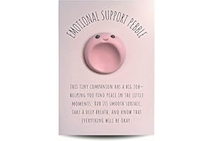 SACRED NEST Emotional Support Pebble | Charming Handmade Worry Stone, Cute Pocket Hug Gift | Anxiety Relief for Kids & Adults | Lovingly Crafted in the UK - Mental Health Gifts to Bring Peace - Blush Pink