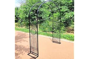 ARTSIM Arche de Jardin Grande Arceau de Jardin Support pour Plantes Grimpantes Arceau à Rosiers vignes pergola Fer forgé Large 140cm 180cm 220cm 340cm 300cm (Color : Noir, Size : 180cm x 230cm)