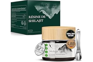 Shilajit Résine en Verre | Premium +2 Mois | Source Himalayenne Haute Puissance avec Acide Fulvique | Acide Humique et Oligo-éléments | Nature spring