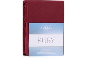 ‎AMELIAHOME AmeliaHome Prześcieradło Z Gumką Bawełna Frotte 140x200-160x200 cm Bordowy