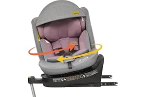 Jovikids i - Size Seggiolino Auto 0-36 Kg, 360° Girevole Seggiolino Auto con Isofix e Gambe di Supporto 40-150cm dalla Nascita a Circa 12 anni