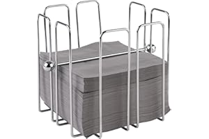 Portatovaglioli APS "Wire", distributore di tovaglioli in metallo cromato, portatovaglioli per tovaglioli 1/4 di piega, incl. pesi, 19 x 19 cm, altezza 19 cm, per 150 tovaglioli