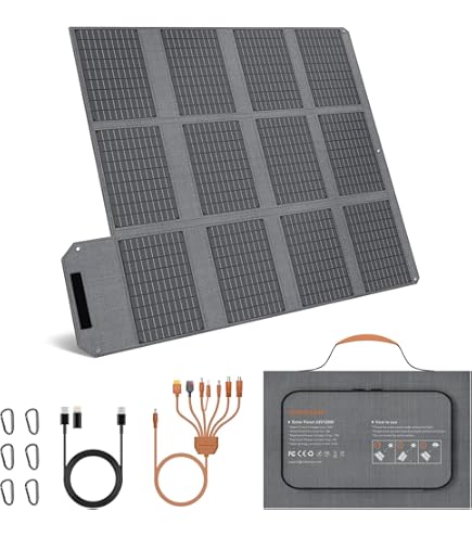 Pannello Solare Pieghevole 200W | IP67 Impermeabile | Cavo 3m | Caricatore Portatile - Foto 12