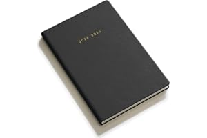 DEDE BEE Academic Diary 2024-2025 Week to View, A5 Mid Year Weekly Planner, 18Months Diary for Teacher, Students, Work& Home, July 2024 - December 2025, Soft Cover (Black)